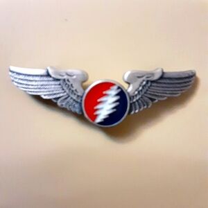 Grateful Dead "steal your face " pilot's wings